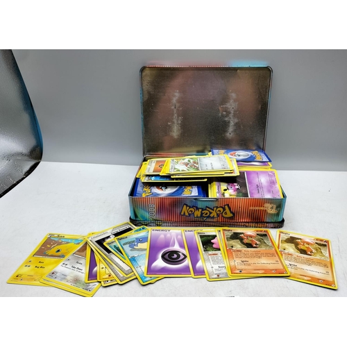 180A - Pokemon Collectors Tins (2) with Cards and Extras.