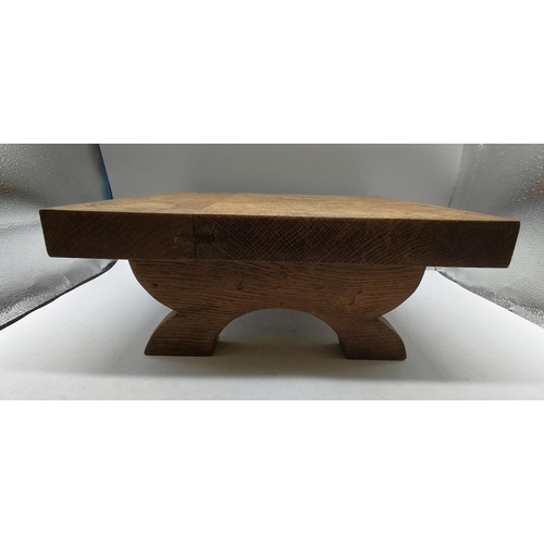 182 - Oak Stand. 14cm High, 34cm x 34cm.