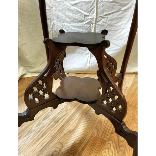 185 - Edwardian Mahogany Shaped Occasional Table. 71cm High x 60cm. This Lot is Collection Only.