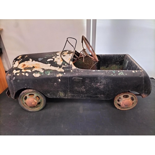 194 - Old 'Barn Find' Peddle Car. 104cm Long, 48cm High, 41cm Wide. This Lot is Collection Only.