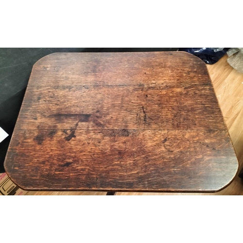 213 - Wooden Tilt Top Table. 74cm High, 47cm x 57cm. This Lot is Collection Only.