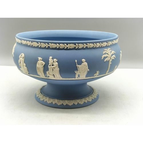 222 - Wedgwood Jasper Footed Fruit Bowl. 20cm Diameter.