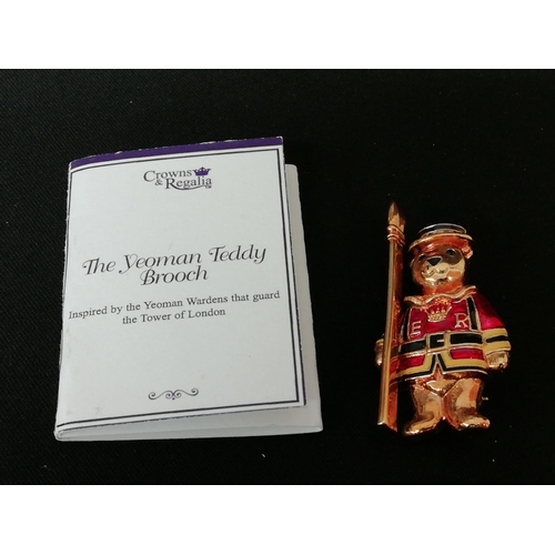 237 - Enamelled 'Yeoman' Teddy Brooch.