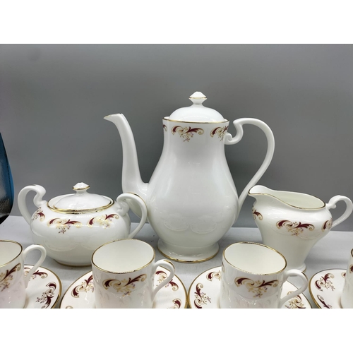 24 - English Fine China 15 Piece Coffee Set.