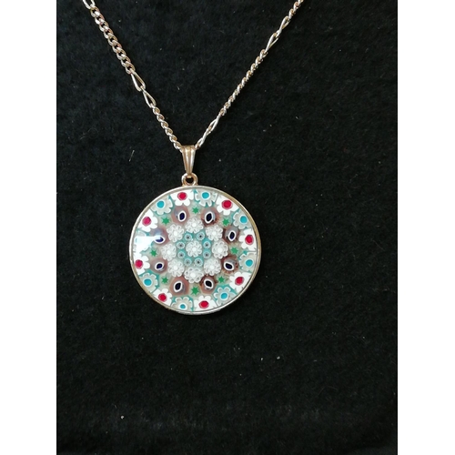 240 - Millefiori Pendant on Chain.