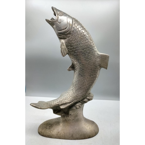 265 - Large 44cm Aluminium Salmon/Trout Figure for a Garden Fountain.