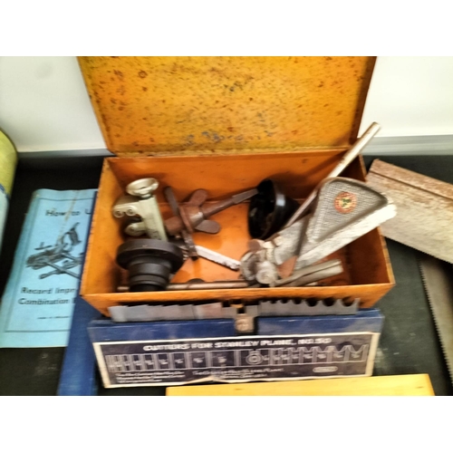 293 - Box of Mixed Tools including Saws, Planes, Spanner, etc.