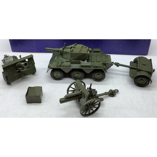 304 - Crescent Toy Co 'Saladin Armoured Patrol' No 2154 (Boxed) plus Field Gun.