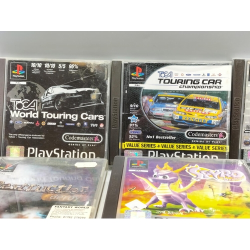 320 - Playstation Games (7) including Spyro the Dragon, Toca World Touring Cars, Gran Turismo, etc.