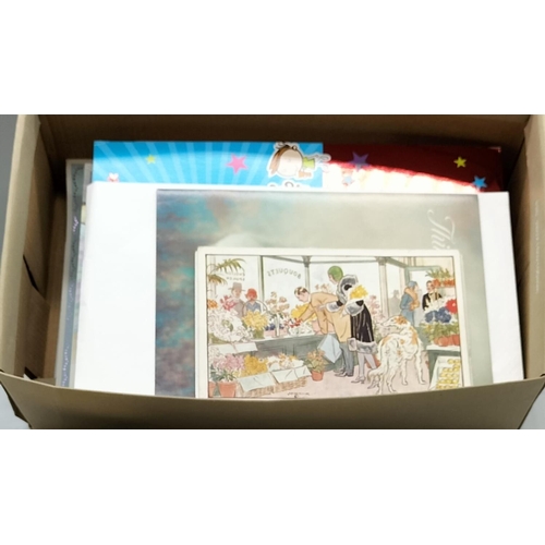 343 - Box of Unused Greeting Cards and Collection of Vintage Postcards.