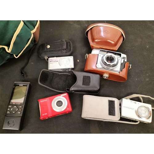 345 - Collection of Mixed Cameras and Cases.