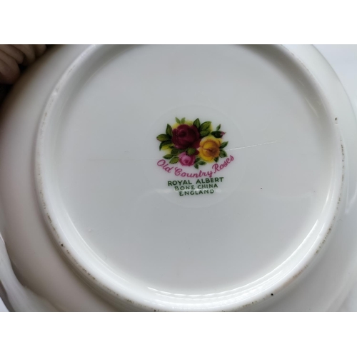 404 - Royal Albert 15.5cm Diameter Dessert Bowls (8) in the 'Old Country Roses' Pattern. Seconds Quality.