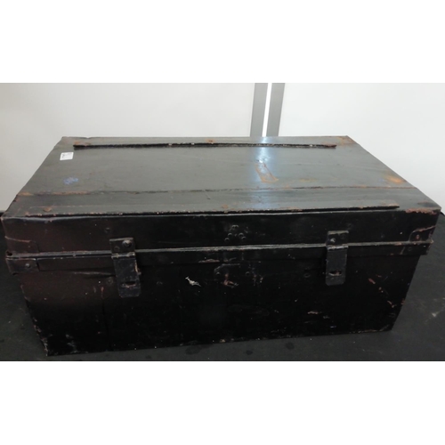 40A - Large Metal Chest 45cm High, 75cm x 25cm. This Lot is Collection Only.