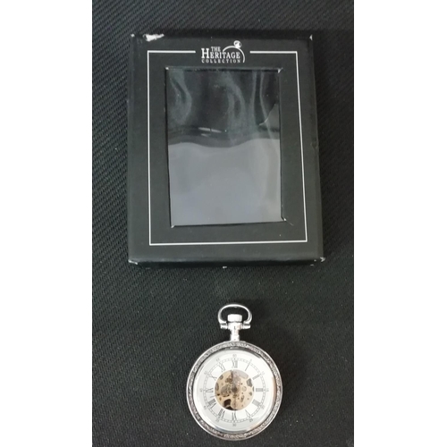 485 - Heritage 'Skeleton' Pocket Watch W/O. Boxed.