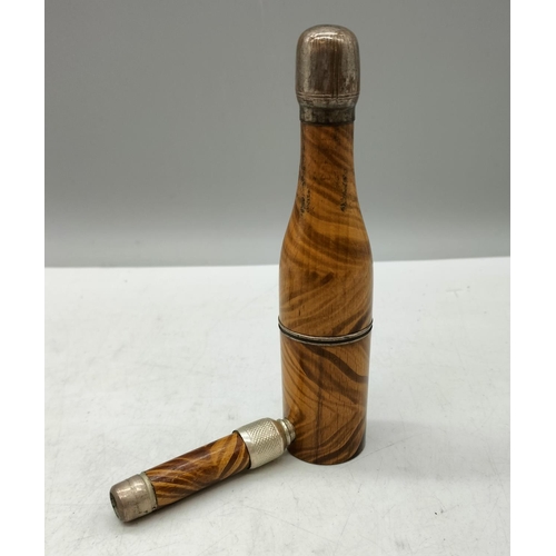 568 - Unusual Metamorphic Pipe, Turns into a Bottle. 14cm High.