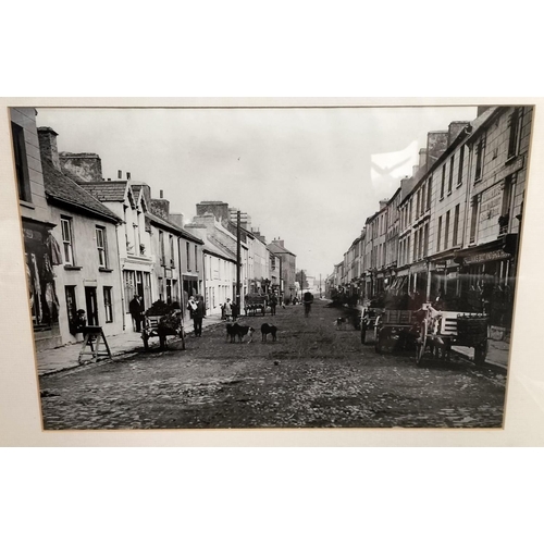 609 - Framed and Glazed Late Victorian/Edwardian Street Scene. 60cm x 48cm. This Lot is Collection Only.