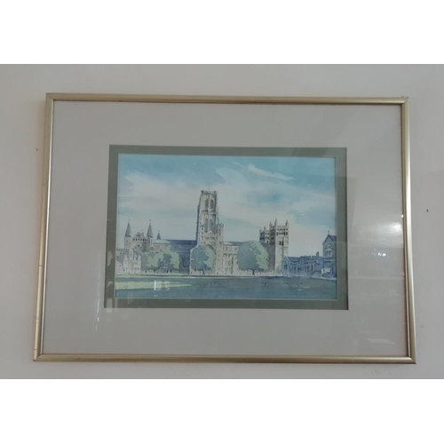 76 - Framed and Glazed Watercolour of Chester Cathedral? signed W Bumble 1997. 72cm x 52cm. This Lot is C... 