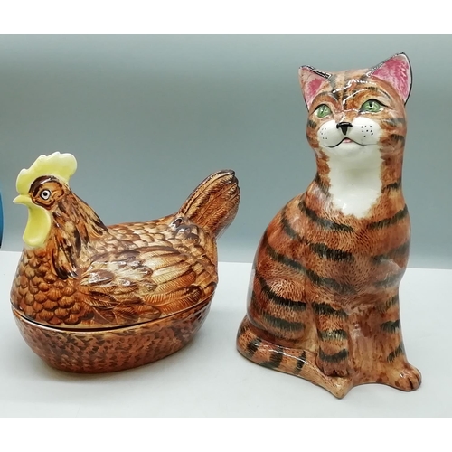 797 - Price Kensington Hen Egg Holder and 30cm Figure of Felix the Cat. A/F.