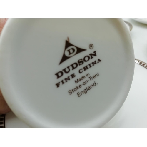 799 - Royal Dudson 9 x Coffee Cans and Saucers