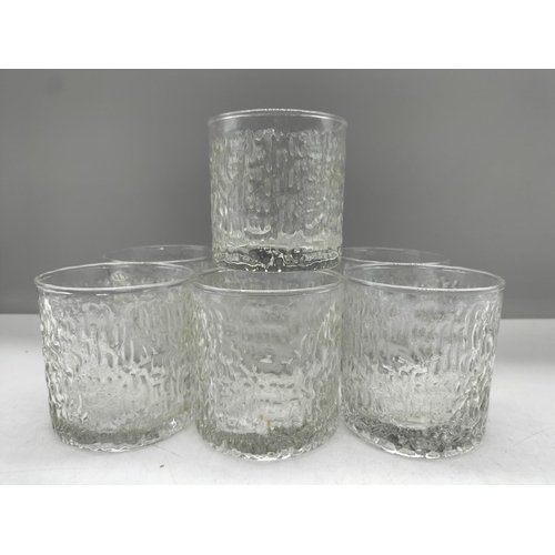 85 - Whitefriars Whiskey Tumblers (7). 8cm High.