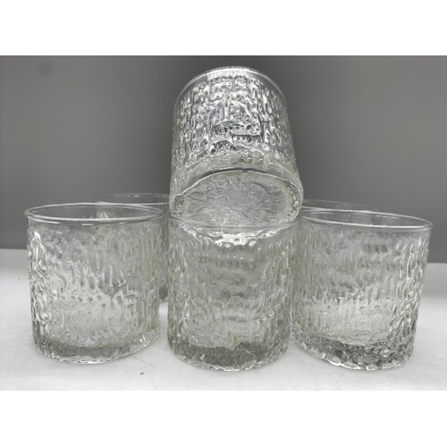 85 - Whitefriars Whiskey Tumblers (7). 8cm High.