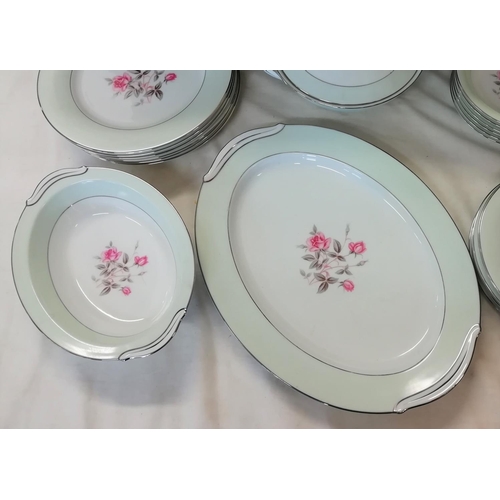 87 - c 1930-1950 R.C. Noritake Japan Part Dinner Service in the 'Rosina' Pattern to include Dinner Plates... 