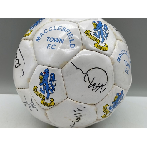 88 - Macclesfield Town Football signed by Players.