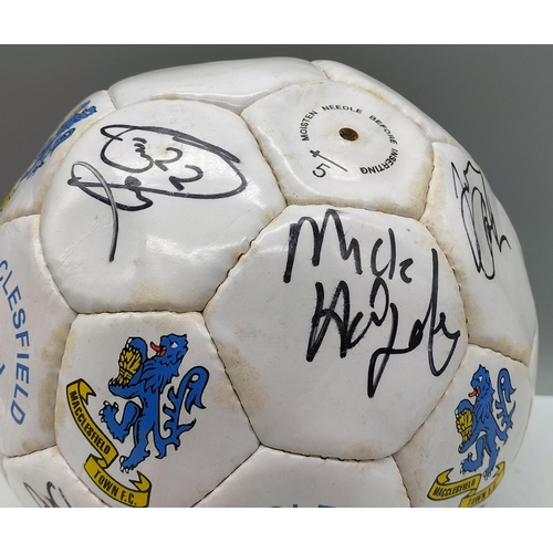 88 - Macclesfield Town Football signed by Players.