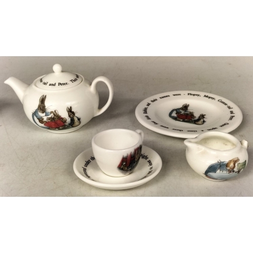 97 - Wedgwood Miniature Beatrix Potter 'Peter Rabbit' Tea Set. Milk Jug A/F.