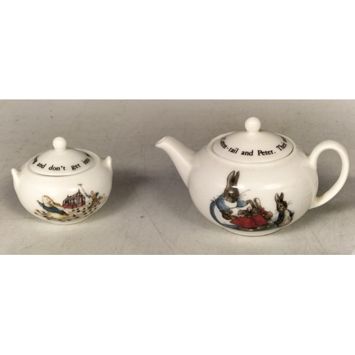 97 - Wedgwood Miniature Beatrix Potter 'Peter Rabbit' Tea Set. Milk Jug A/F.