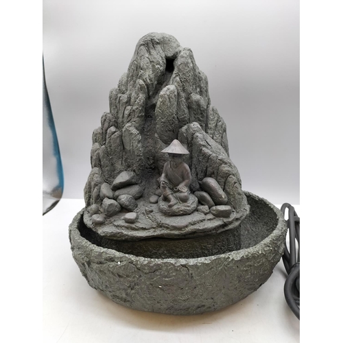 15A - Past Times Oriental Water Feature. New. Approx 33cm Tall, 27cm Diameter.