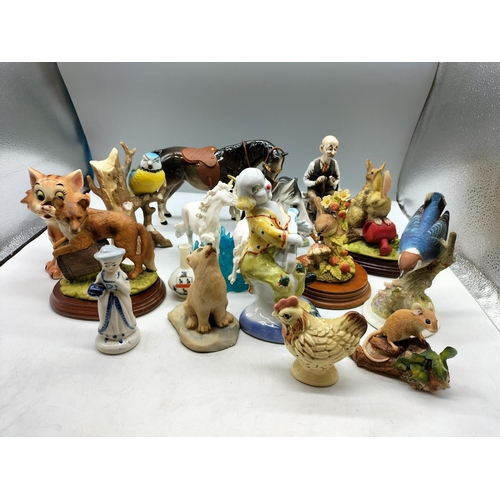 301 - Box of Mixed Figures including Dog, Cat, Clown, etc.