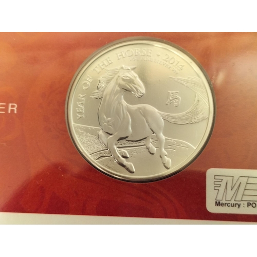 309 - 2014 Lunar Year of the Horse Limited Edition 255/495 Silver Coin Cover.