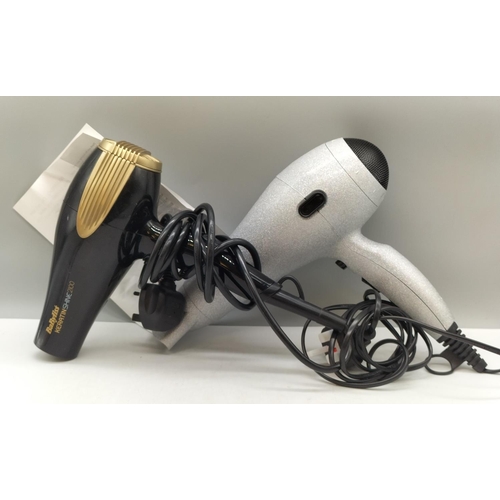 328 - Babyliss and Studio Pro Hairdryers.