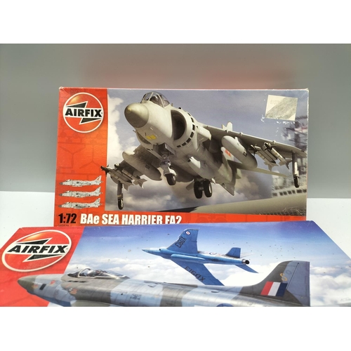 39 - Airfix 1:72 Scale Bae Sea Harrier FA2 plus Supermarine Swift Fr.5 Model Kits.