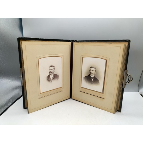 52 - Victorian Family Photo Album with Photographs. 28cm x 22cm.