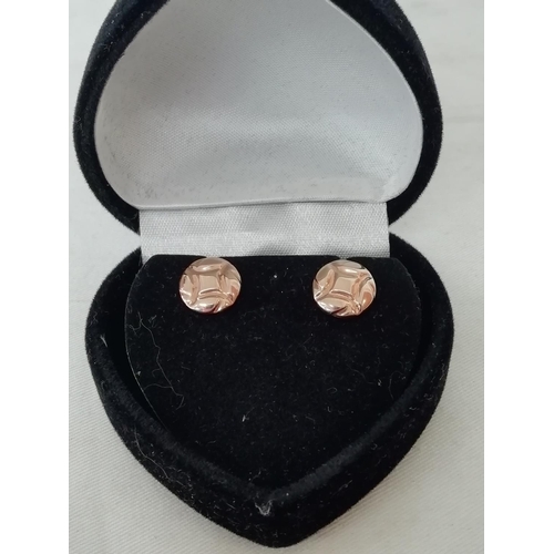 296 - 9ct Gold Earrings (Unmarked but Tested by Vendor). Boxed.