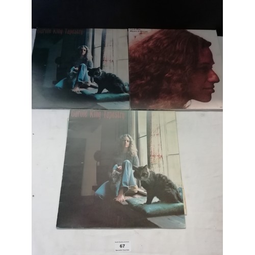 67 - Carole King AMLS 2025 X 2 copies of the Tapestry album firstly on silver cream labels A3-B4 second o... 