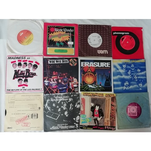 165 - Nice collection of approx. 100, 7inch singles with a nice selection of punk including the Sex Pistol... 