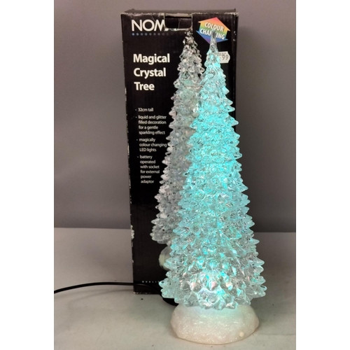 110 - Noma Crystal Colour Changing Tree. 32cm High. W/O