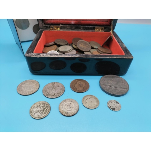 13 - Box of Mixed Coins and Medal. Some Silver.