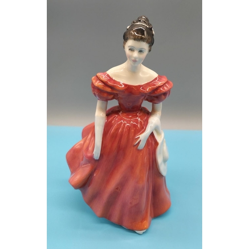 136 - Royal Doulton 19cm Lady Figure 'Winsome' HN 2220. First Quality.