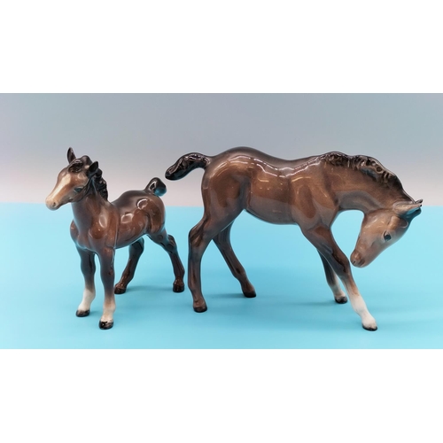 140 - Beswick Figures of Foals (2). Largest being 16cm x 11cm.