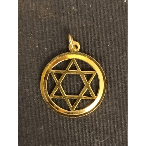 143 - 375 Gold Pentagon Pendant. 1.7 Grams.