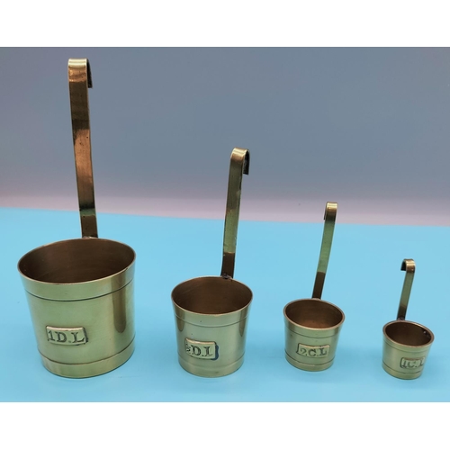 157 - Set of Brass Measuring Ladles.