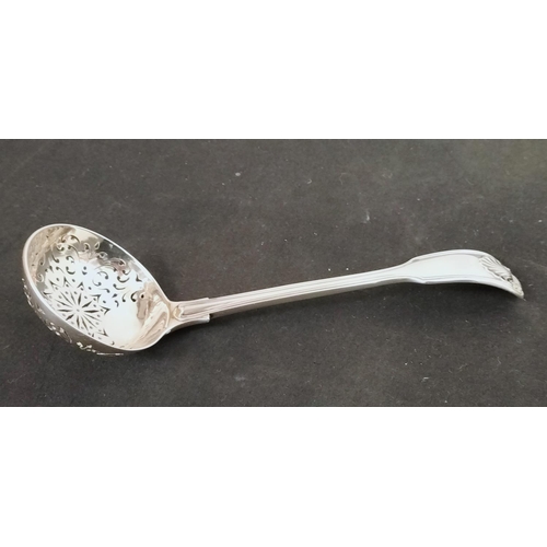 194 - Silver Hallmarked 18cm Sugar Sifter Ladle by Chawner & Co, George Williams Adams. Date 1857. 75 Gram... 