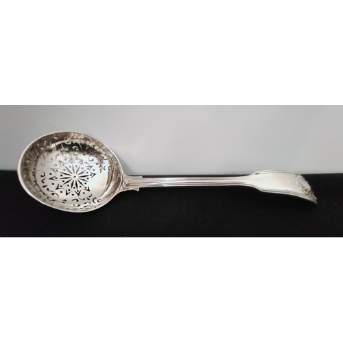 194 - Silver Hallmarked 18cm Sugar Sifter Ladle by Chawner & Co, George Williams Adams. Date 1857. 75 Gram... 