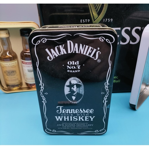 273 - Glenmorangie Malt Whiskey 10 Year Old and Port Wood 2 x 5cl Miniatures in Presentation Tin, Jack Dan... 