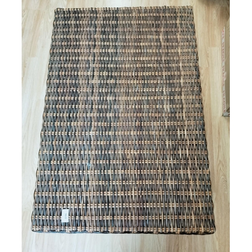 360 - Wicker Style Topped Conservatory Table. 90cm x 60cm x 51cm. This Lot is Collection Only.