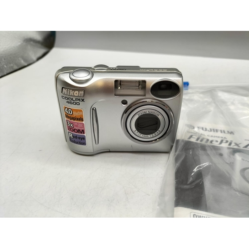 363 - Digital Cameras (2) - Nikon Coolpix 4600 and Fuji Film Fine Pix 2200 plus Memory Card. All Proceeds ... 